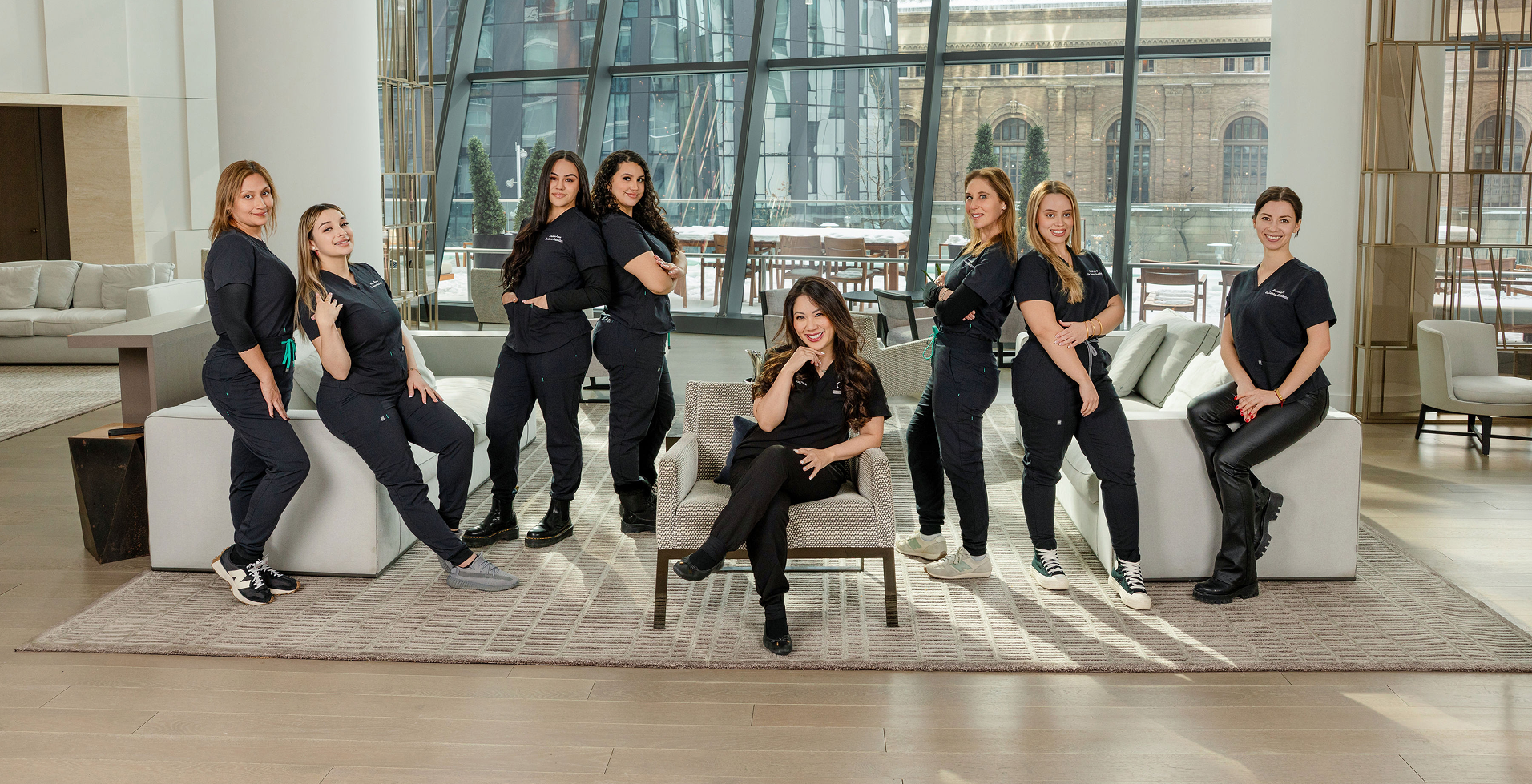The Nexus Wellness House clinical team in a Midtown Manhattan lounge